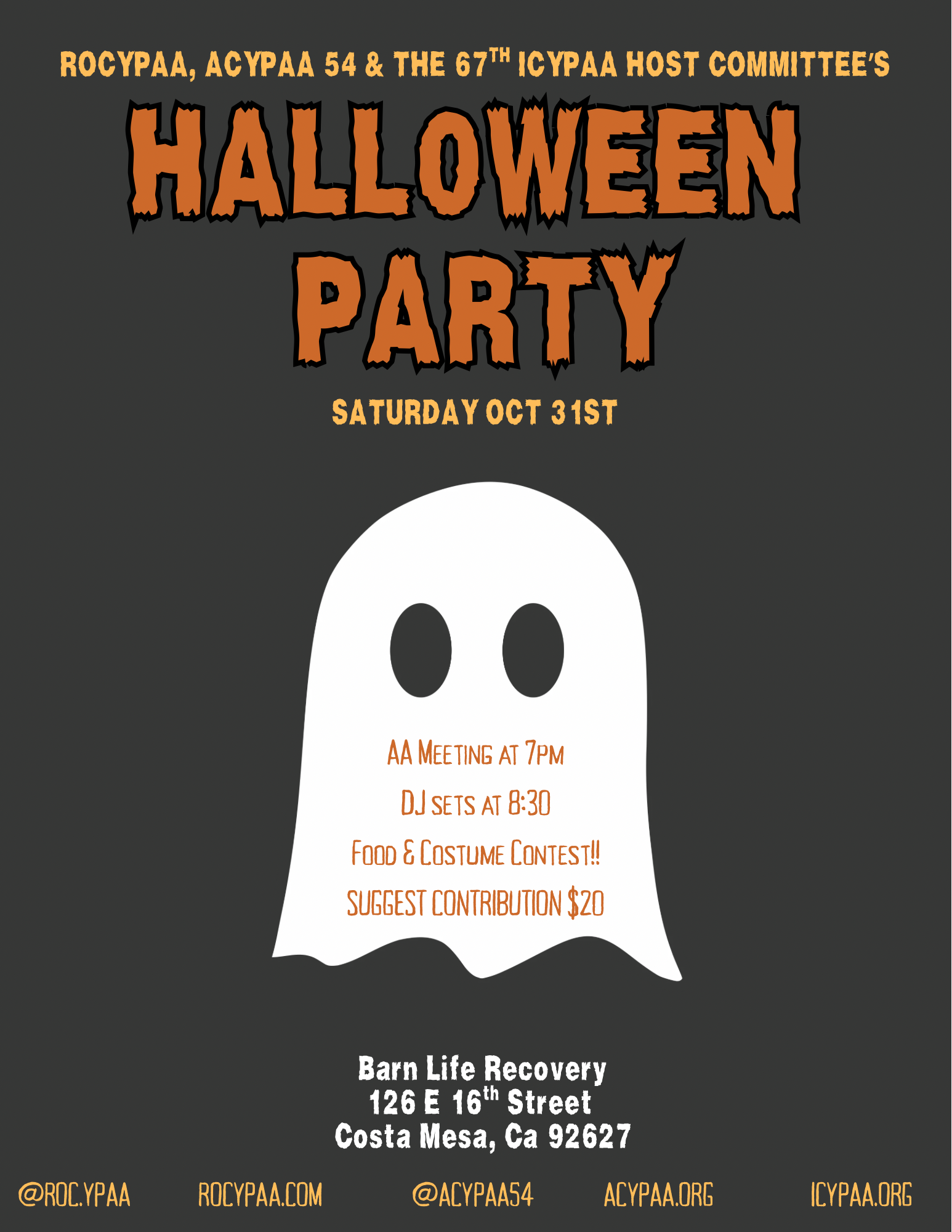 YPAA Halloween Party